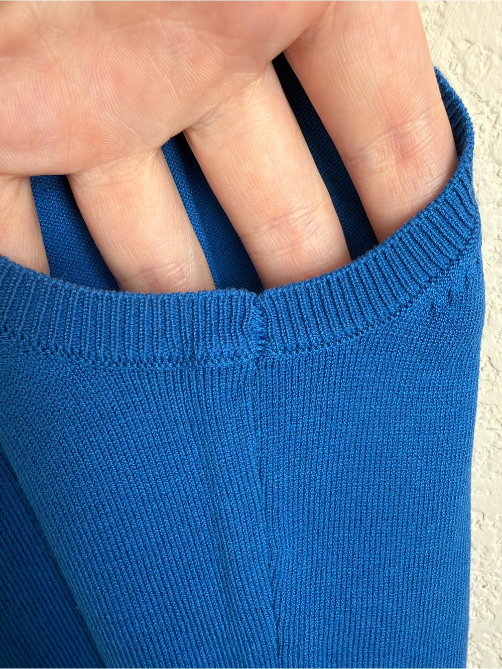 Silk Blend Sleeveless Sweater Tank August Silk M Cobalt Blue Knit Shell Layering - Picture 7 of 15